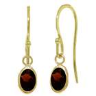   Gold Products, inc 14K. Solid Gold Fish Hook Earrings with Garnets