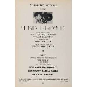  1936 Ad Ted Lloyd Screenwriter Writer Director Movies 