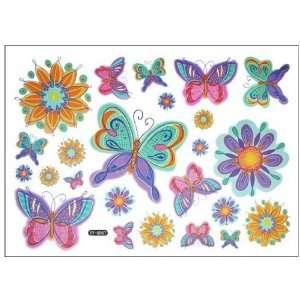 Wall Decal/sticker Fantasy Butterflies (12 of Various Sizes) with 