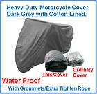 Deluxe Heavy Duty Motorcycle Cover Cotton Lined Size M Water Proof 