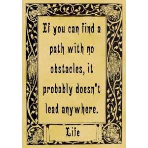   Size Parchment Poster Inspiration Love Life Obstacles