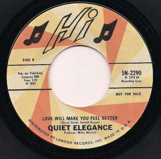 Quiet Elegance Your Love Is Strange 45 HI Records  