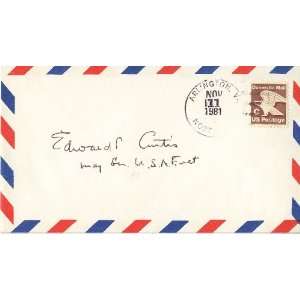  Edward Curtis WWI American Ace Authentic Autographed Cover 