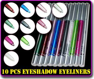 10 colour Shimmery Eye shadow Eyeline Pencils Eyeshadow  