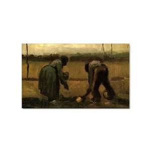  Peasant and Peasant Woman Planting Potatoes By Vincent Van 
