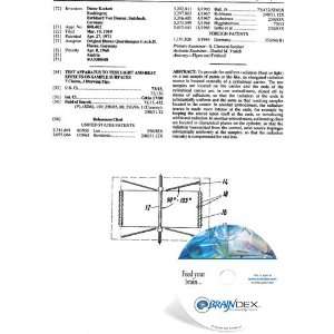 Patent CD for TEST APPARATUS TO TEST LIGHT AND HEAT EFFECTS ON SAMPLE 
