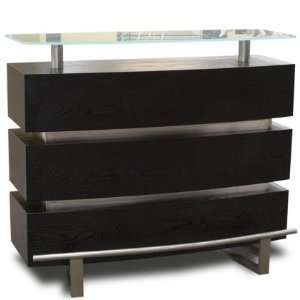  TB29 Arched Contemporary Bar with Stainless Steel Accents 