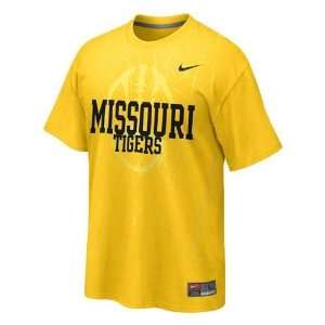  Missouri Tigers NCAA Practice T Shirt (Gold) Sports 
