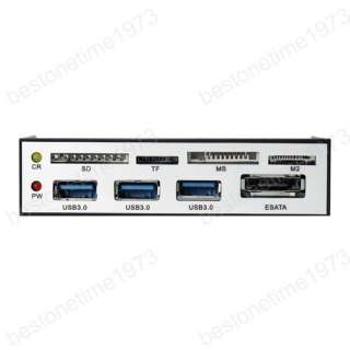   Panel 3 Port PC USB 3.0 Hub+ESATA + SD/TF/MS/M2 Card Reader  