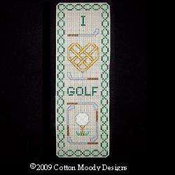LOVE GOLF Bookmark * Counted Cross Stitch Kit  
