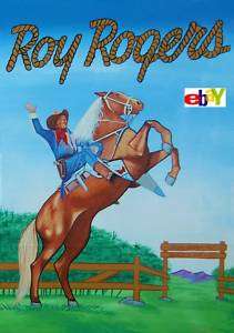 ROY ROGERS & TRIGGER THE HORSE PAINTING 3ft X 4ft 4  