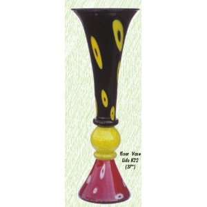    Multicolor Lido Vase Hand Blown Modern Glass Vase: Home & Kitchen