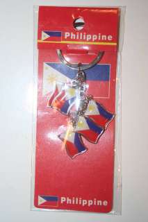 PHILIPPINES 5 COUNTRY FLAGS KEYCHAIN NEW  