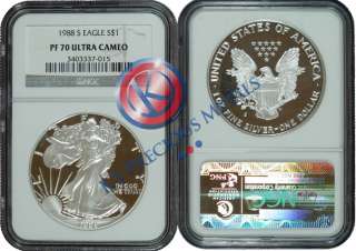 1988 S Proof $1 American Silver Eagle NGC PF70 PF 70 UC  