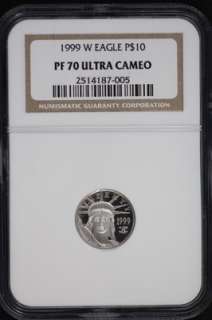   Platinum Eagle PF70 NGC Ultra Cameo $10 Dollar American Proof Coin