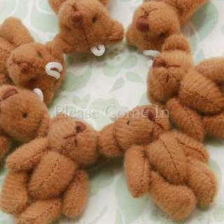 10 pieces of mini brown teddy bear suitable for craft projects.