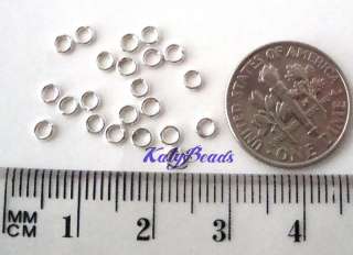   925 Sterling SILVER closed soldered round Jump Rings 3mm findings R17