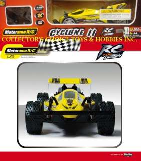 MOTORAMA R/C 1/20 CYCLONE II RADIO CONTROL 27MHz NEW YELLOW 49677 