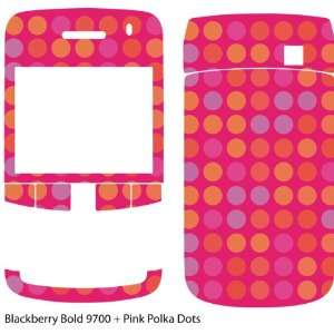  Pink Polka Dots Design Protective Skin for Blackberry Bold 