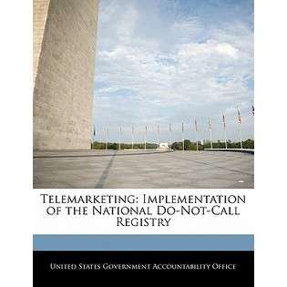    Call Registry by United States Government Accountability [Paperback