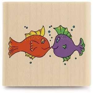  Two Fish Wood Mounted Rubber Stamp Arts, Crafts & Sewing