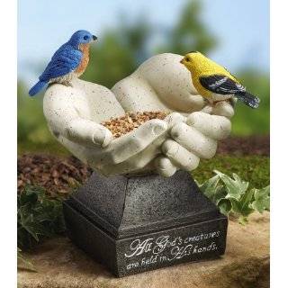 Cupped Hands Concrete Sculpture / Bird Feeder / Candy Dish / Catchall