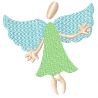 Funky Angels 7 Machine Embroidery Designs set  