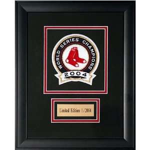   Red Sox Framed 2004 World Series Patch Emblem with Engraved Nameplate