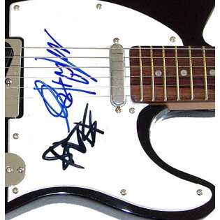 Blink 182 Autographed Travis & Mark Signed Guitar PSA/DNA  Autographed 