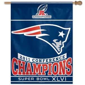  New England Patriots Afc Champ 27X37 Vertical Banner Flag 