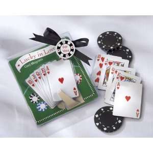  Lucky in Love Playing Card Magnets (Set of Five)