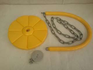 Disc Swing Yellow w/Rubber Coated Chain   no more rope burns,Swingset 