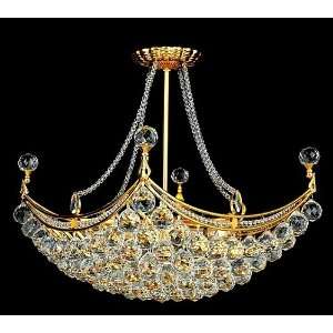   Gold Chandelier Dressed with European or Swarovski Crystals SKU# 10625