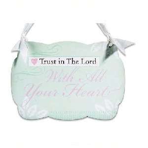   in the Lord with All Your Heart Ribbon Wall Plaque: Home & Kitchen
