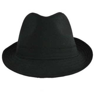  Classic Black Fedora Hat(65% polyester 35% wool) Clothing