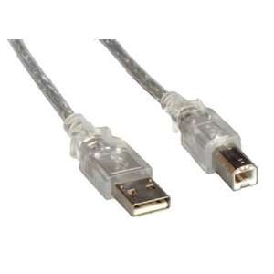  Comprehensive USB 2.0 A Male To B Male Clear Cable 3ft 