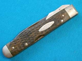   77 CASE XX 6111 1/2L BONE CHEETAH SWING GUARD FOLDING DIRK BOWIE KNIFE