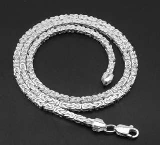 Square Byzantine Necklace Sterling Silver  16   20  