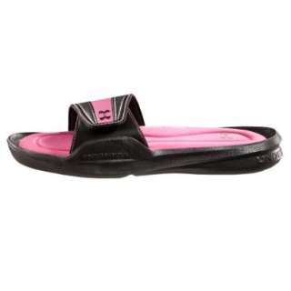    Under Armour Womens Ignite IV Slide/Sandal Black/Pink Shoes