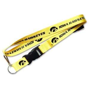 Iowa Hawkeyes Clip Lanyard Keychain Id Ticket   Yellow  