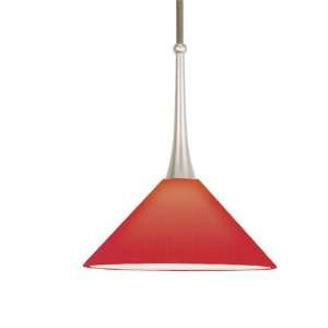   Monopoint Pendant with Red Glass   Canopy Included