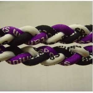  Titanium Tornado Baseball Necklace Purple Black White 22 