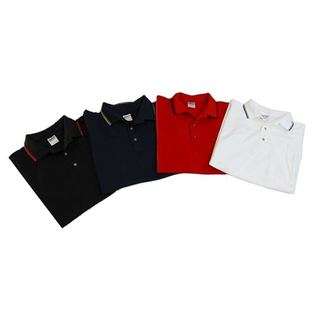GILDAN Mens Casual Polo T Shirts 4 Solid Colors Black/Red/Blue/White 