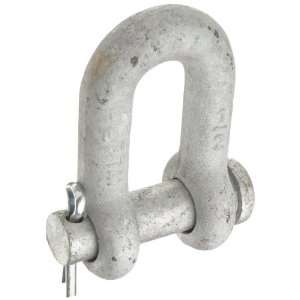 Round Pin Midland Super Strong Chain Shackle, Carbon Steel, 1/2 Size 