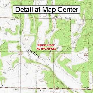  USGS Topographic Quadrangle Map   Brush Creek, Missouri 