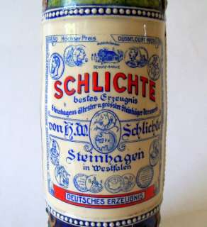 German Schlichte Steinhagen Steinhäger Gin bottle  