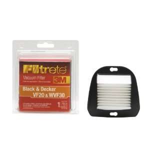 3M Filtrete Black & Decker VF20 & WVF30 Allergen Vacuum Filter, 1 Pack 