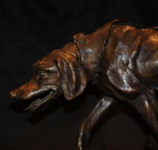 French Bronze Hound Dog Signed PJ Mene Dogs  