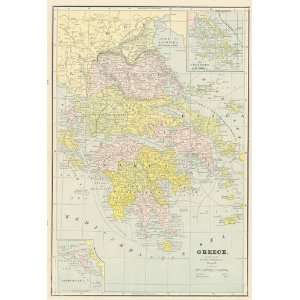  Cram 1886 Antique Map of Greece   $89