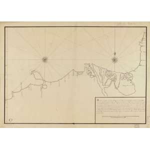  1700s map Coast of Colombia Home & Garden